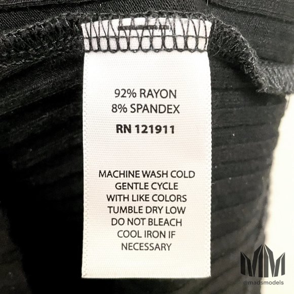 Revolve LNA l Black White Stripe Ribbed Long Sleeve Top with Shoulder Cutouts - Picture 6 of 6